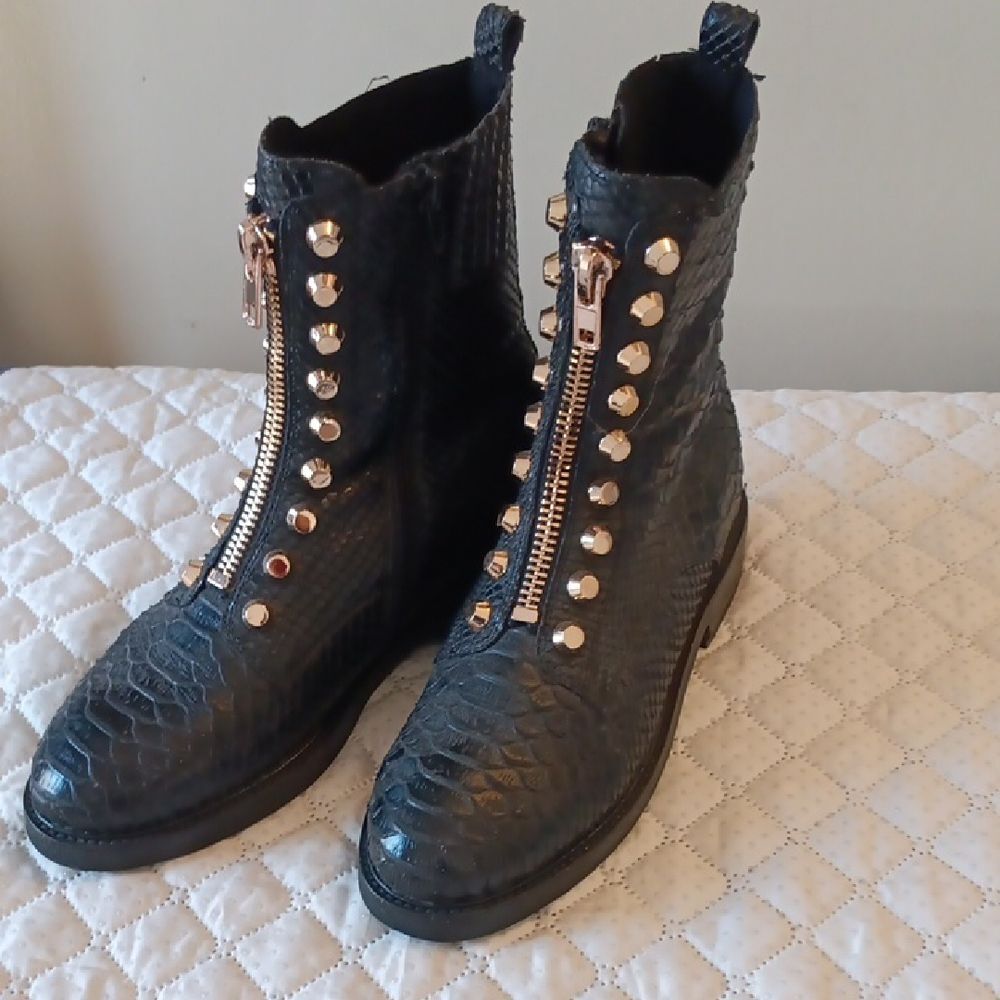 Jeffrey Campbell Black Leather Boots